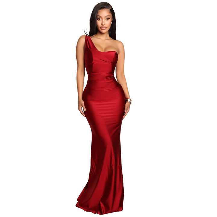 Dame One-Shoulder Bodycon Aftenkjole Stilla