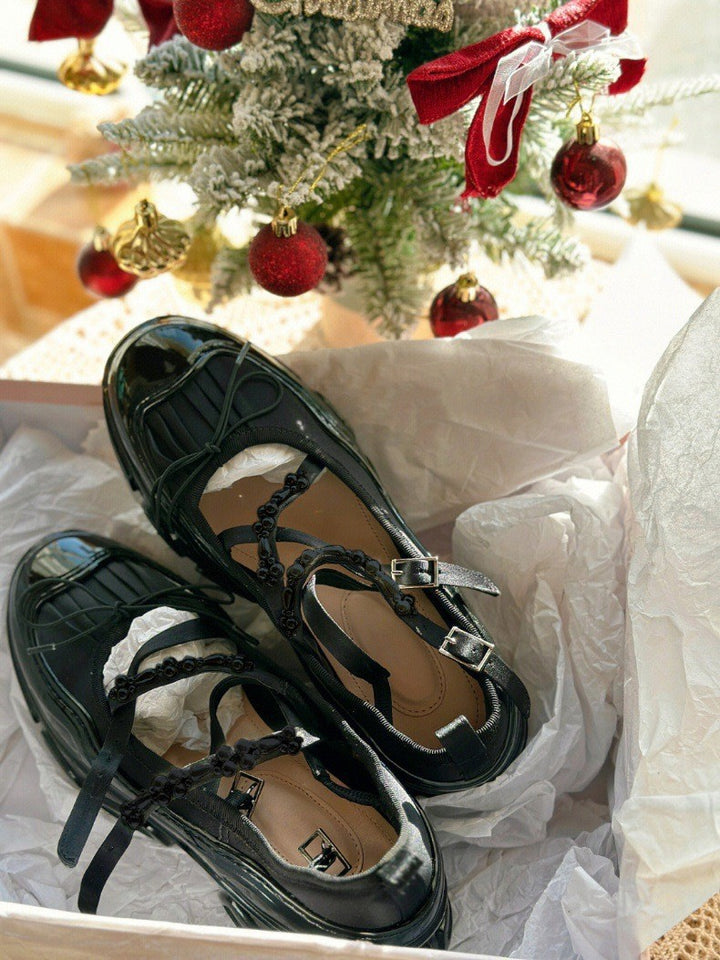 Dame Elegant Justerbare Stropper Ballerinas Stilla
