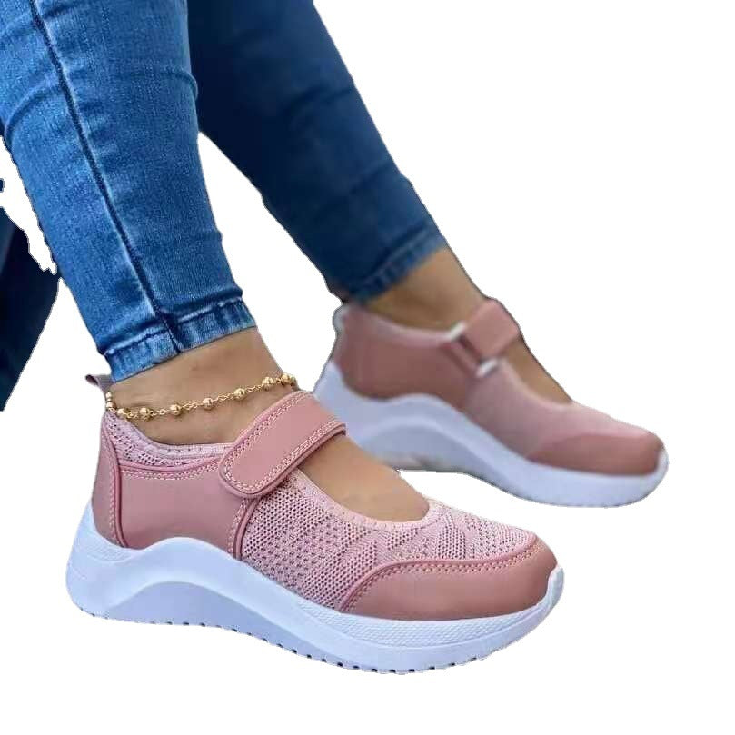 Dame Komfortable Sneakers med justerbar velcro og åndbart overmateriale Stilla