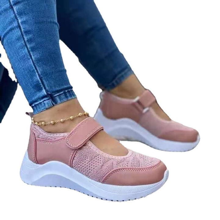 Dame Komfortable Sneakers med justerbar velcro og åndbart overmateriale Stilla