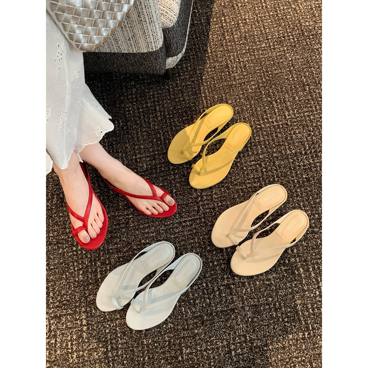 Dame Minimalistiske Open-Toe Slide Sandaler med Komfort Fodbed Stilla