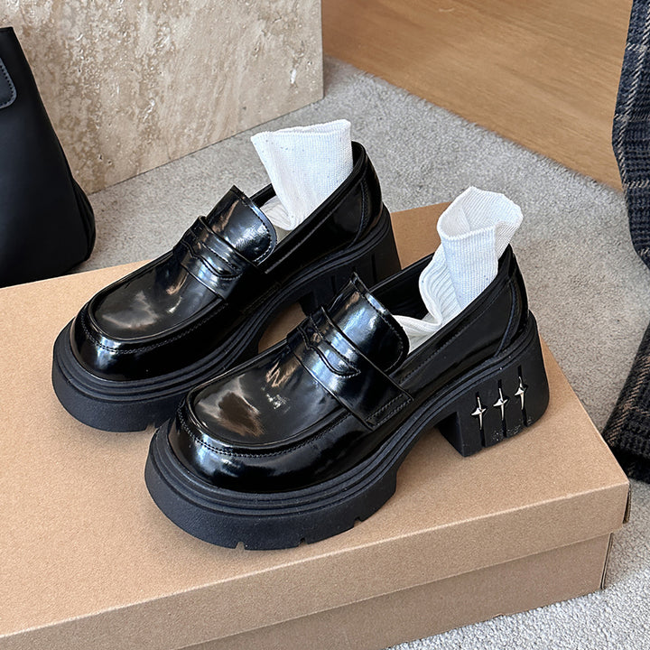 Femme Chunky Platform Loafers med dekorative accenter Stilla