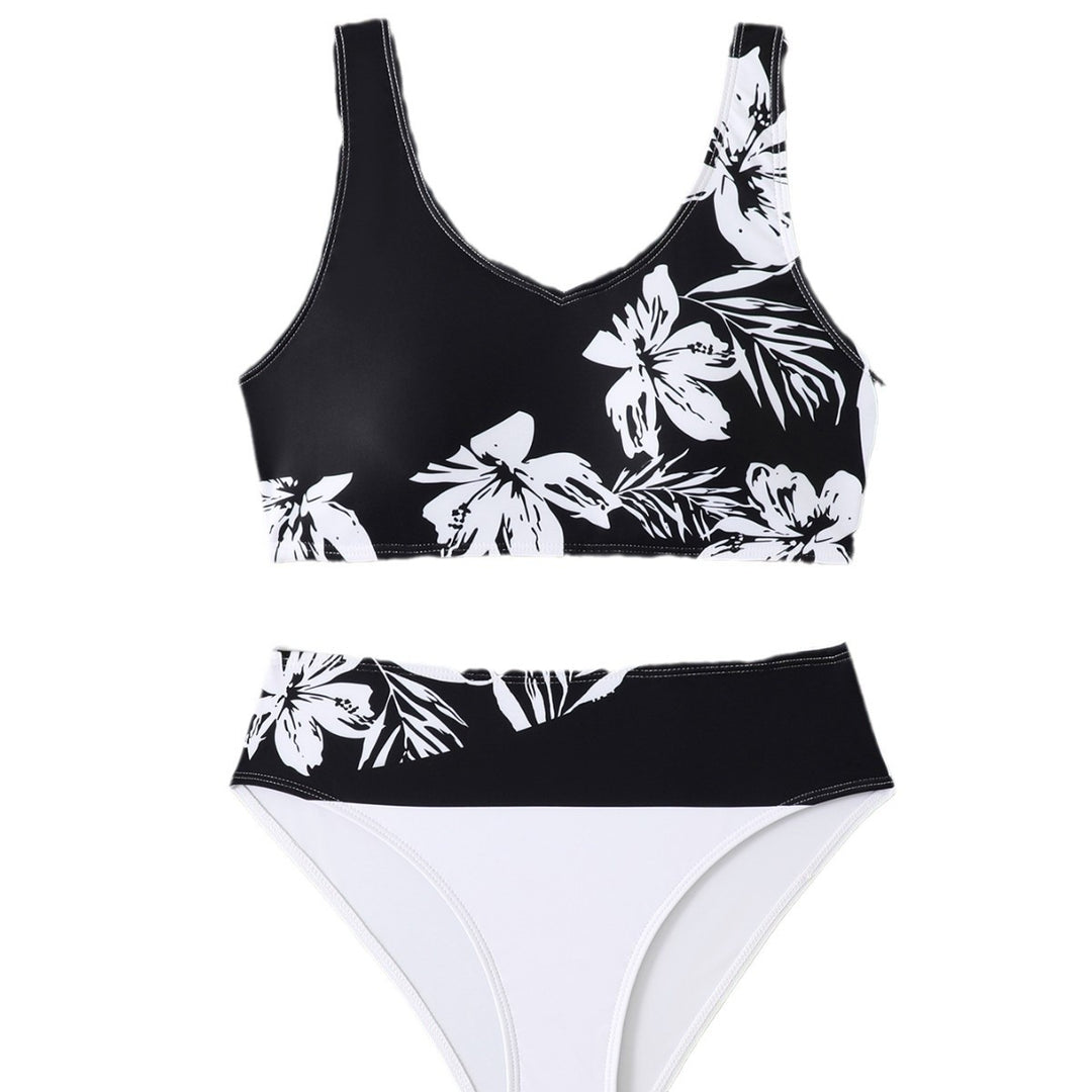 Femme Sporty Blomstermønster Bikini Sæt Stilla