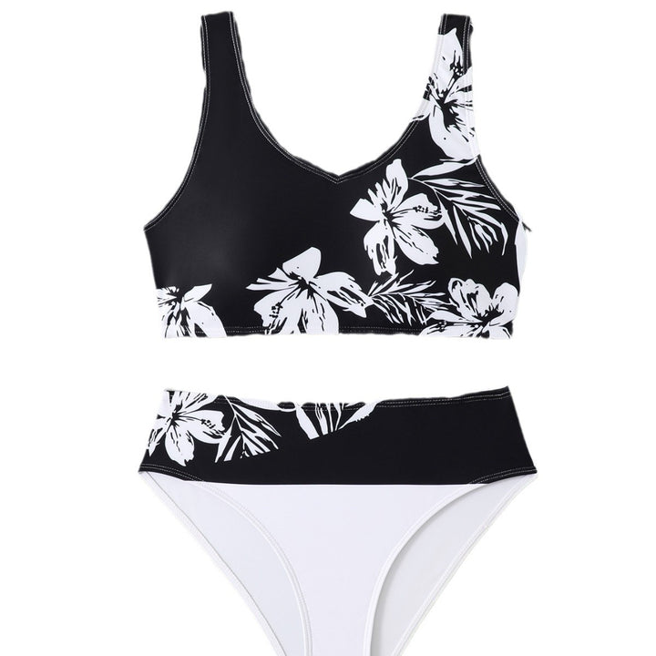 Femme Sporty Blomstermønster Bikini Sæt Stilla