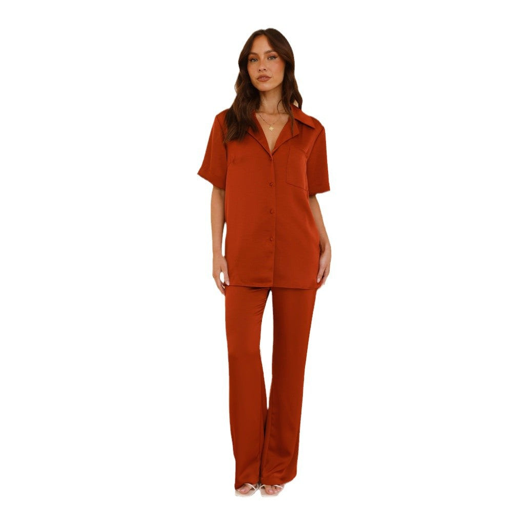 Dames satin pyjamasæt Skovae