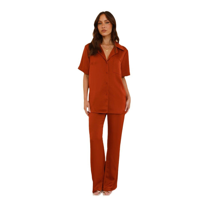 Dames satin pyjamasæt Skovae