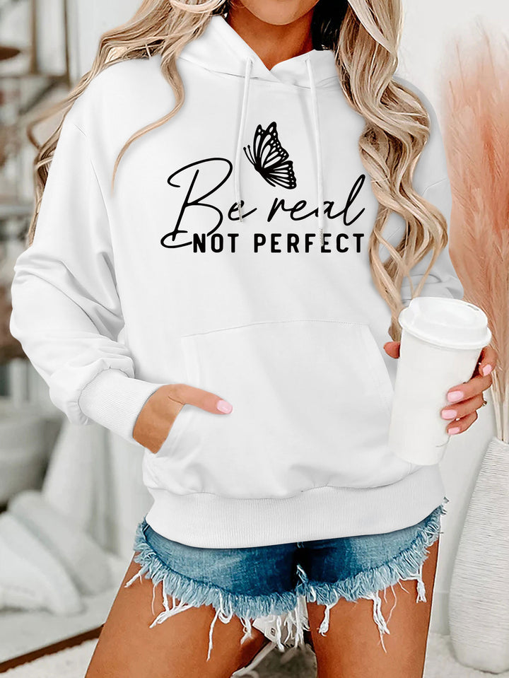 Dame hoodie med kreativt motiv og komfortabel pasform Stilla