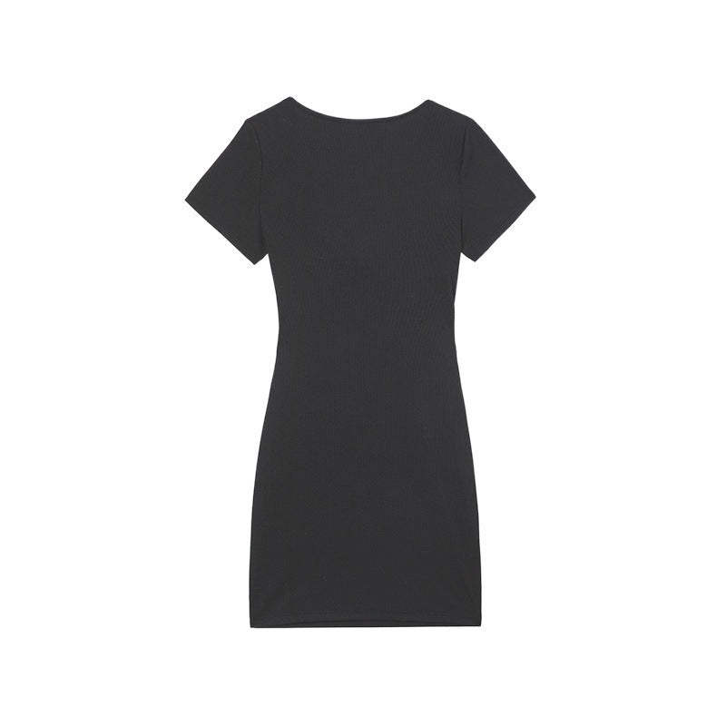 Dame Knude Korte Ærmer Bodycon Kjole Stilla