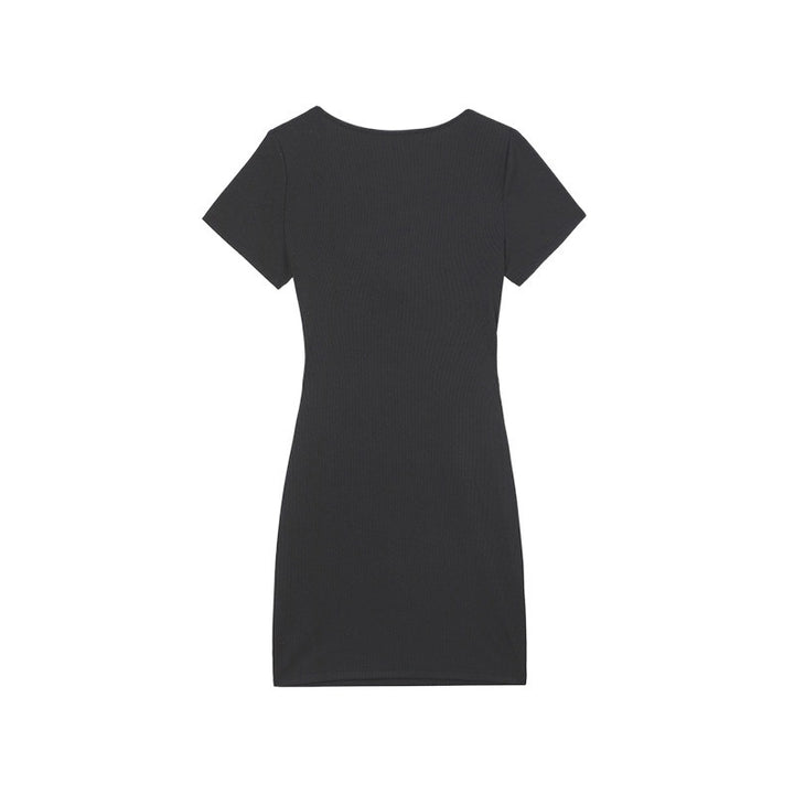 Dame Knude Korte Ærmer Bodycon Kjole Stilla