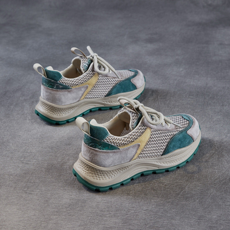 Dame åndbare snørrebånd mode sneakers med struktureret mesh Stilla