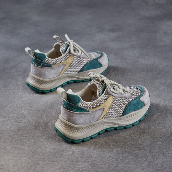 Dame åndbare snørrebånd mode sneakers med struktureret mesh Stilla