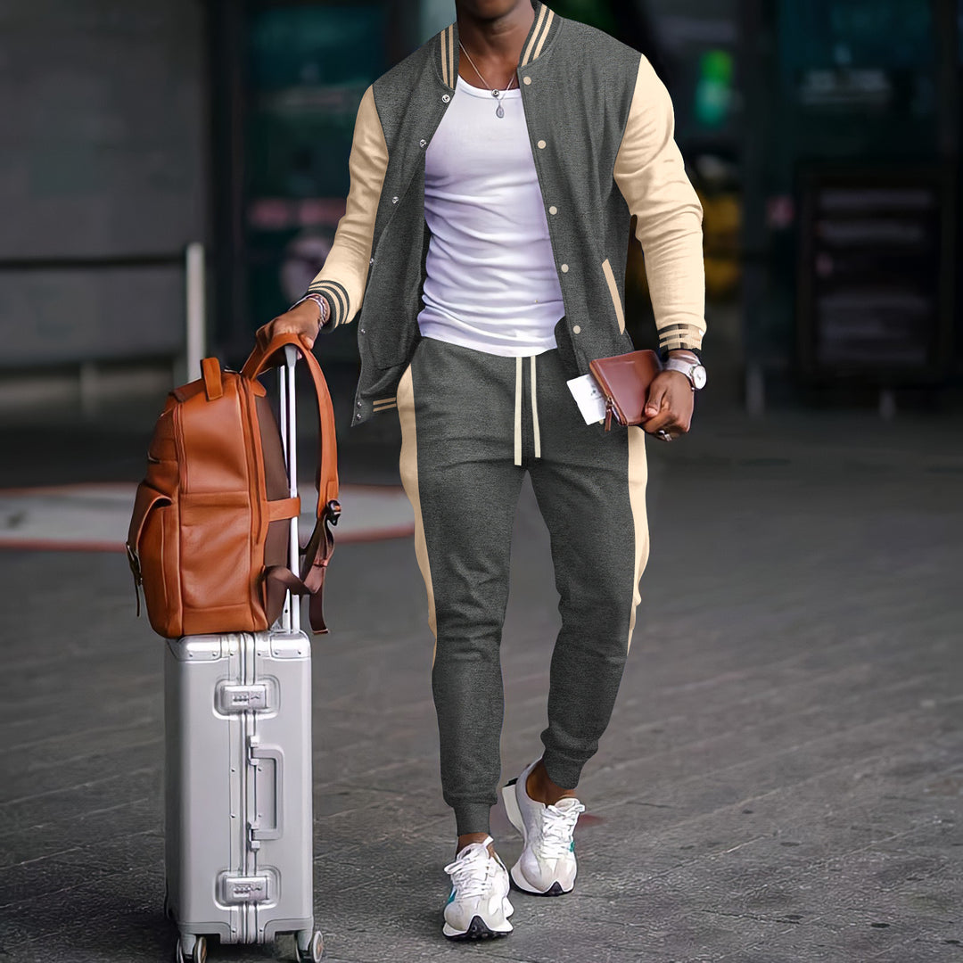 Herre sporty fritidsdragt med funktionelle lommer og åndbare materialer Stilla