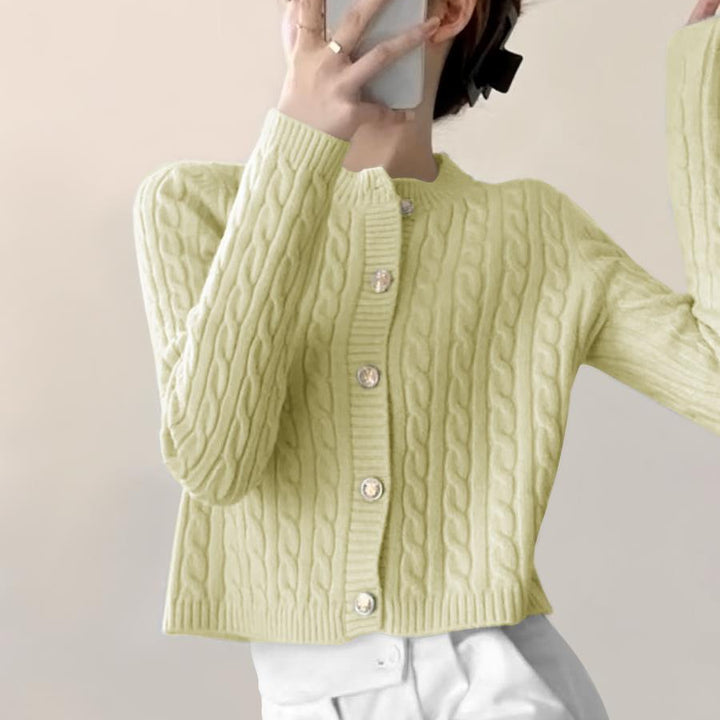 Kvinders cardigan med tekstureret kabeldesign Stilla