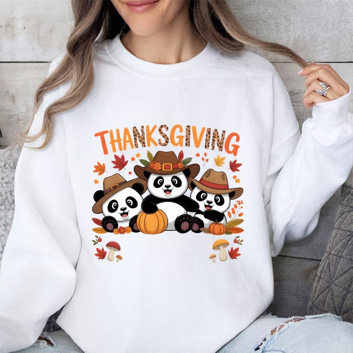 Kvinders sweatshirt med sjovt dyre design og efterårsmotív Stilla