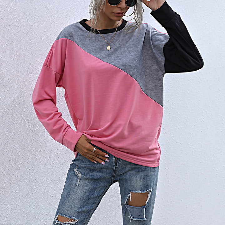 Kvinders модeren sweatshirt med kontrasterende farveblokke Stilla