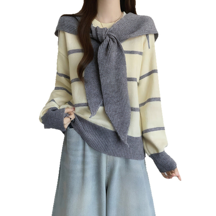 Kvinders casual sweater med snøring Stilla