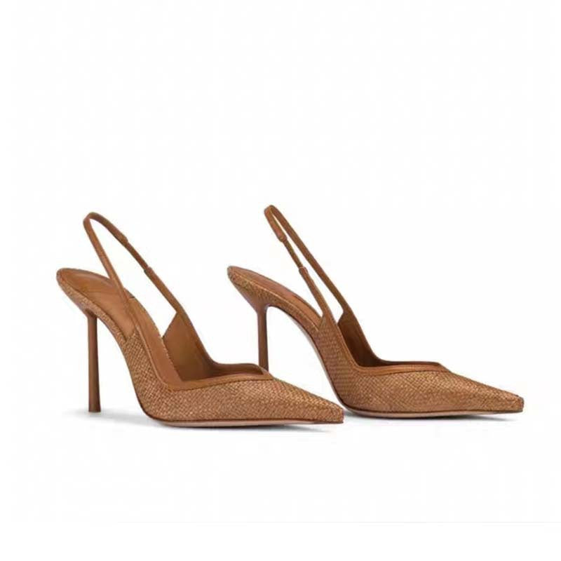 Femme Elegante Slingback Stiletto hæl med strukturerede detaljer Stilla