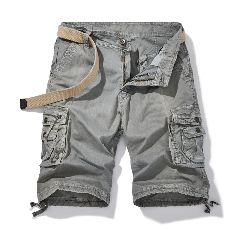 Herrer Cargo-short med alsidige funktionelle lommer og justerbar rem Stilla