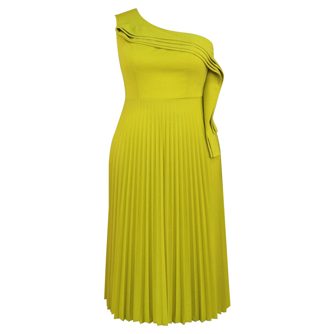 Dame Elegant sommerfugl kjole med asymmetrisk ruffles design Skovae