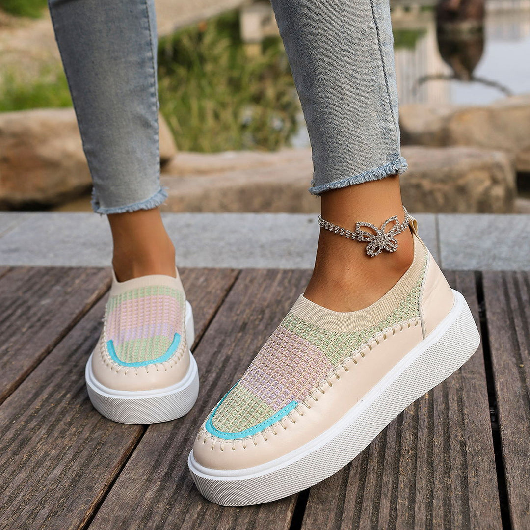 Dame Modische Slip-On Sneakers i Leopardmønster Stilla