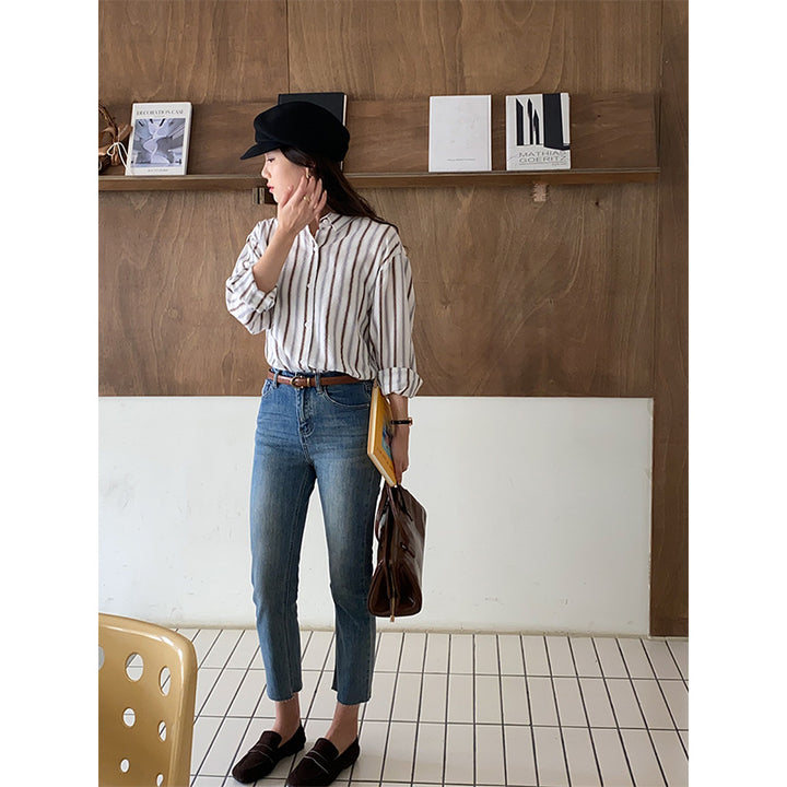 Damer casual stribet bluse Stilla