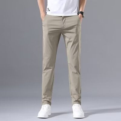 Herrer stilfulde chinos med smal pasform og elastisk talje Stilla
