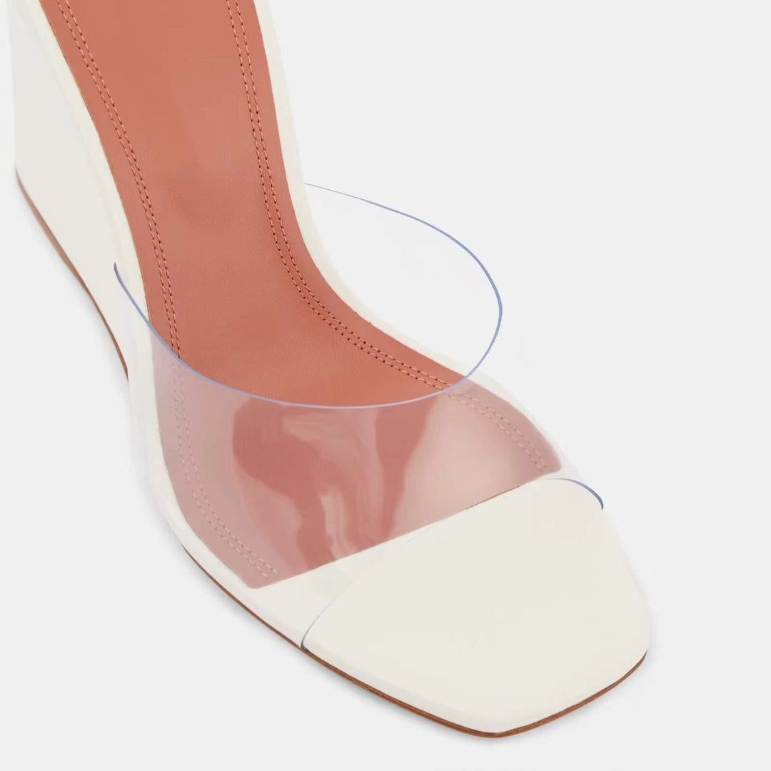 Femme Transparent kilehælsandaler  Stilla