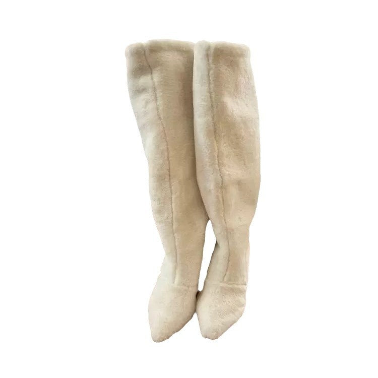 Femme High-Style Kunstpels Lårhøje Stiletto Støvler Stilla