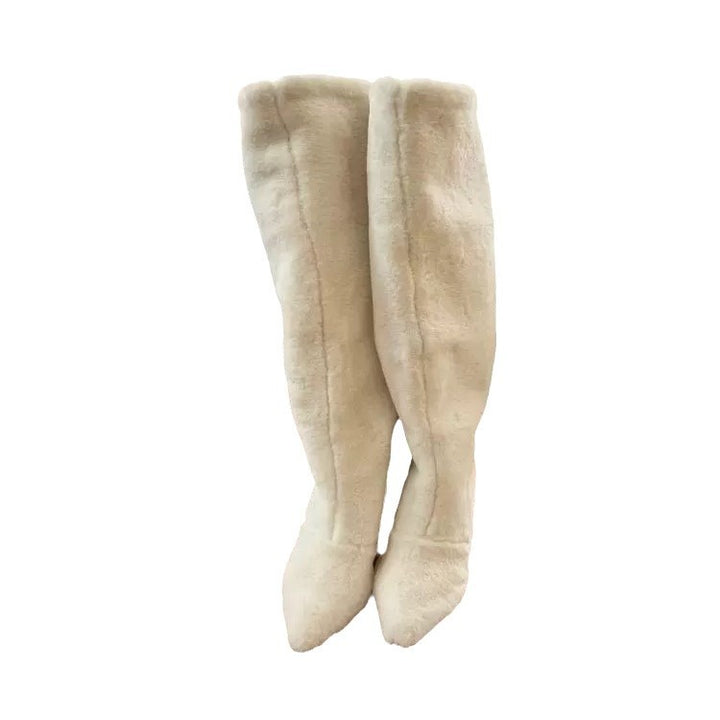 Femme High-Style Kunstpels Lårhøje Stiletto Støvler Stilla