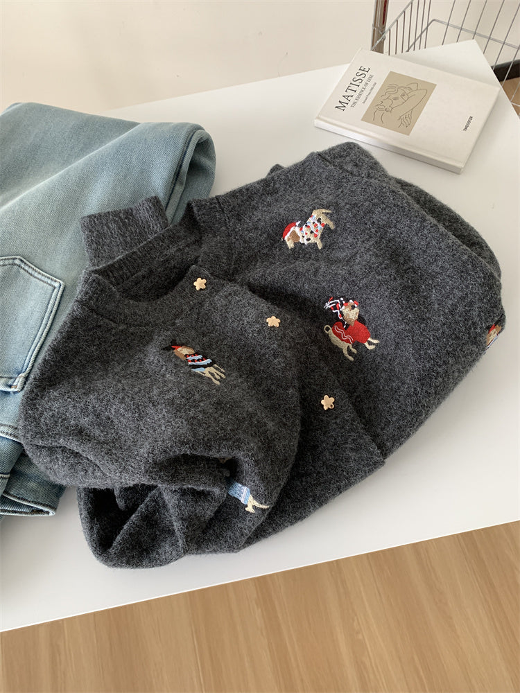 Kvinders cardigan med legende applikationer og elegant schnit Stilla