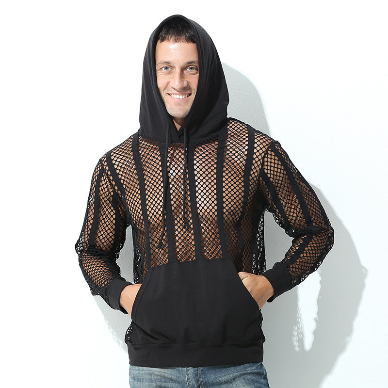 Dame åndbar mesh-hoodie med hætte og komfortabel pasform Stilla