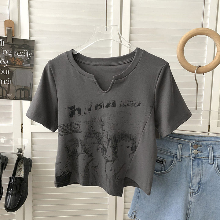 Femme Kunstnerisk Grafik-T-shirt Stilla
