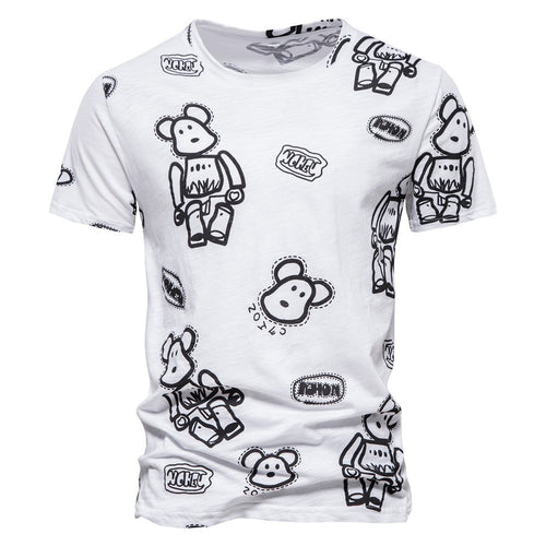 Herren T-Shirt med iøjnefaldende grafikdesign og blødt bomuldsstof Stilla