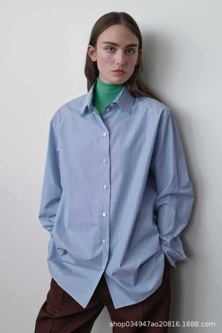 Kvindernes stribede bluse i moderne oversized snit Stilla