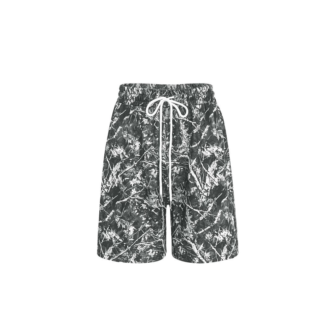 Damer Camo-Print Behagelig Løs Pasform Shorts Stilla