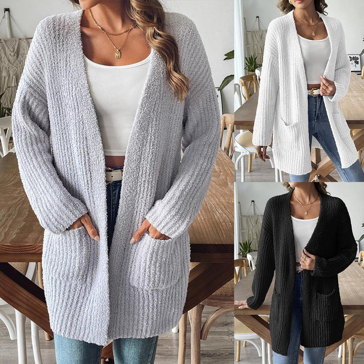 Dame strikjakke i afslappet oversized stil Stilla