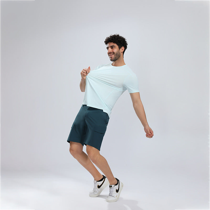 Herrer funktionelt T-shirt med fugttransporterende materiale og ergonomisk snit Stilla
