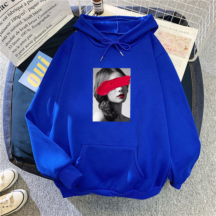Kvinde hoodie med kreativt kunstdesign Skovae