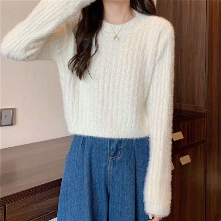 Kvinders hyggelige strikket sweater med blødt materiale Stilla