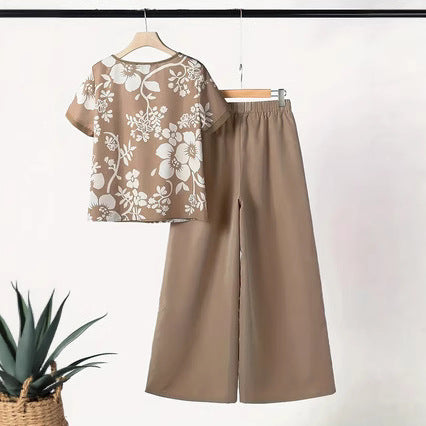 Femme Floral Print Lounge Sæt Stilla