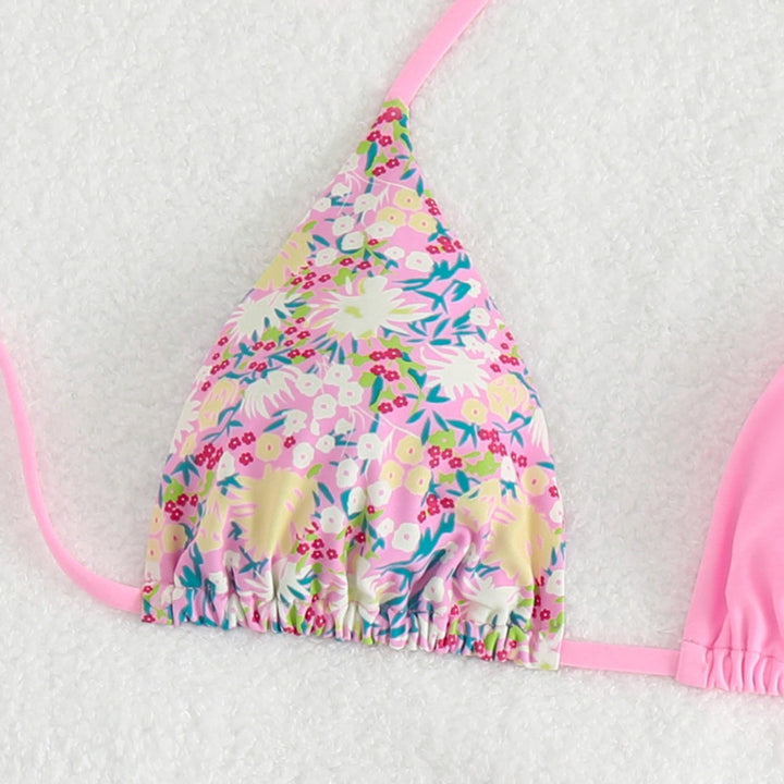 Dame Blomsterprint Trekant-Bikini-Sæt Stilla 1750840140