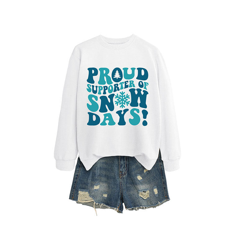 Kvinders sweatshirt med kreativt print og afslappet snit Stilla