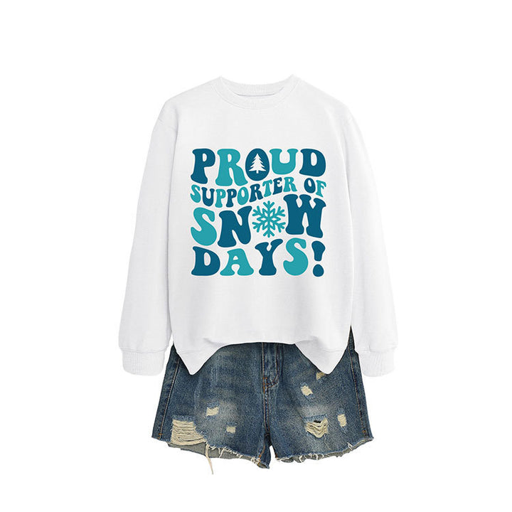 Kvinders sweatshirt med kreativt print og afslappet snit Stilla