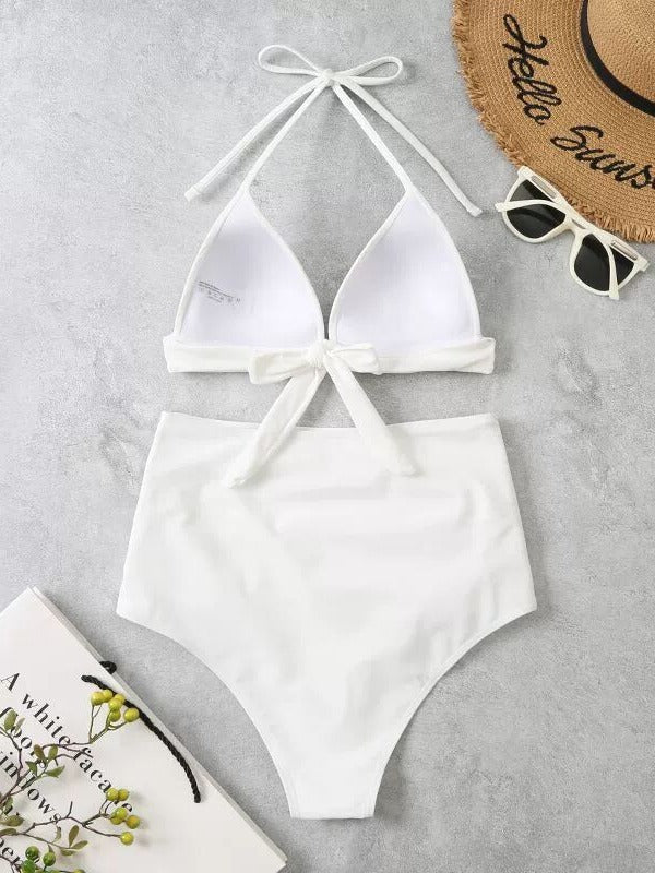 Dame Højtaljede Rib-Bikini-Sæt Stilla