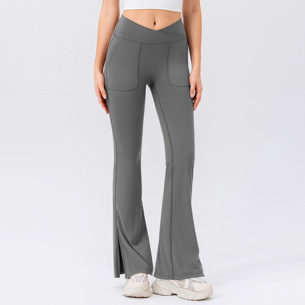 Dame Sporty Flared Leggings med praktiske lommer og høj talje Stilla