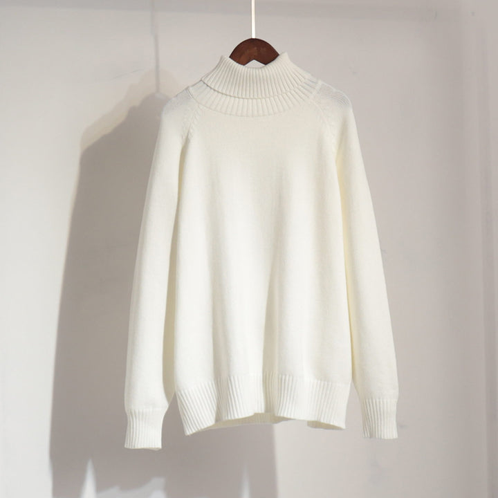 Kvinders strikket sweater med høj krave og afslappet pasform Stilla