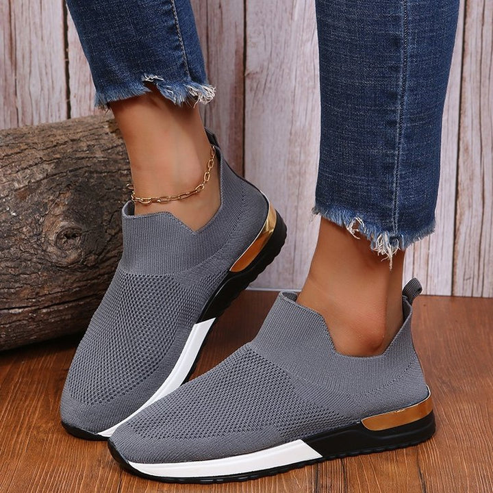 Dame Sportliche Slip-On Sneakers med åndbart netstruktur Stilla