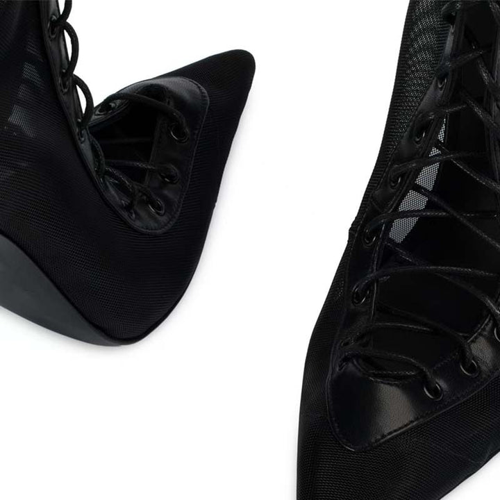 Femme Snørebånd-Høj-Stiletto-Støvler med skulpturelt design Stilla