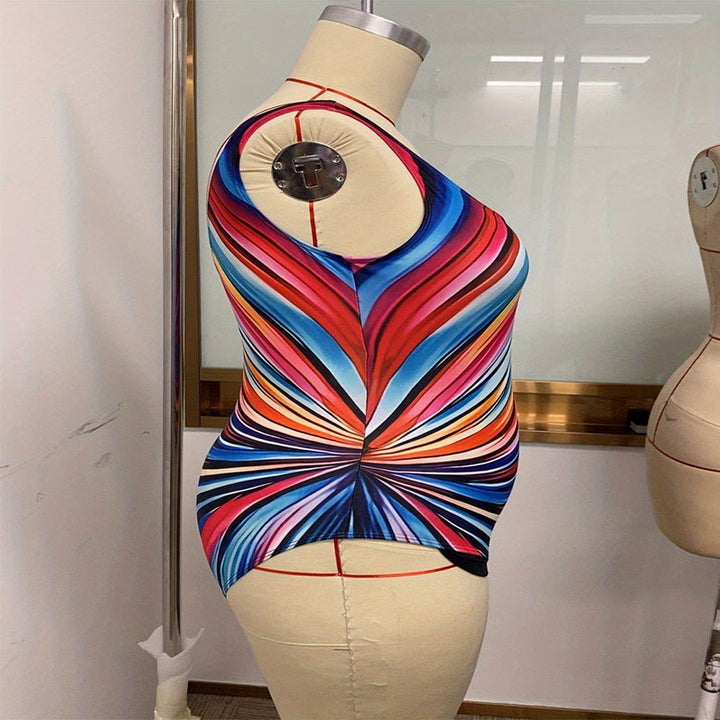 Dame enheds badedragt med spiralformet design og brede stropper Skovae