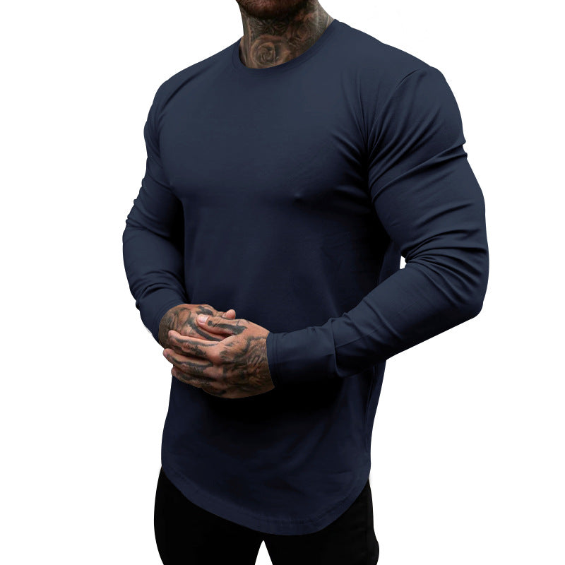 Herre langærmet T-shirt lavet af åndbart materiale med tætsiddende pasform Stilla
